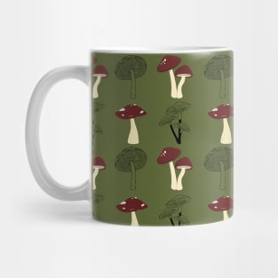 Red Mushroom Pattern Mug